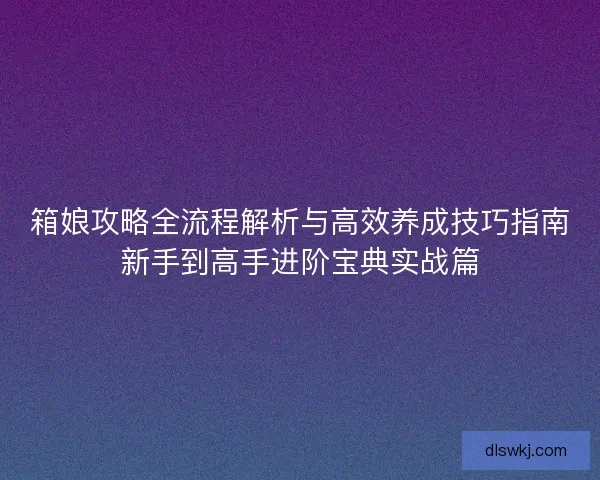 箱娘攻略全流程解析与高效养成技巧指南新手到高手进阶宝典实战篇