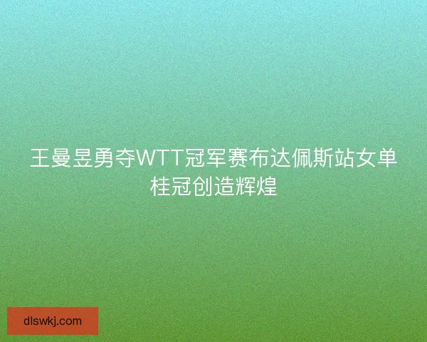 王曼昱勇夺WTT冠军赛布达佩斯站女单桂冠创造辉煌