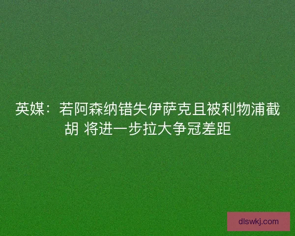 英媒：若阿森纳错失伊萨克且被利物浦截胡 将进一步拉大争冠差距